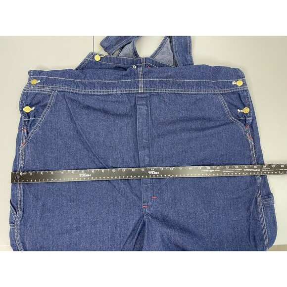 Dickies Jean Bib Overalls Farmer Denim Wide Leg Carpenter Workwear Mens 44x30 - Picture 8 of 11